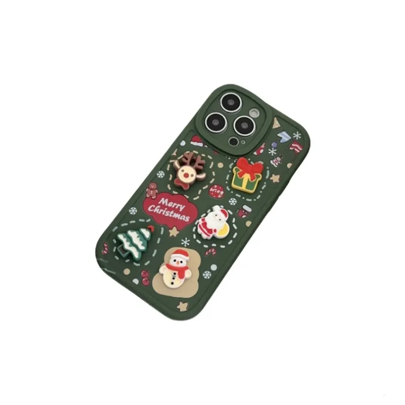 BYZ TPU Material Santa Claus Compatibility Apple 13/14/15/16 Cell Phone Protective Cases-5