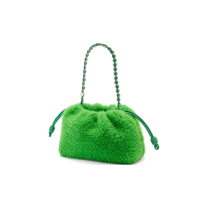 LOEWE Flamenco Fabric Portable Crossbody Bag Shoulder Bag Medium Size Women's Tropical Green-2