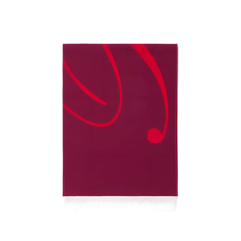Burberry Knit Scarves Unisex Raspberry Red-1