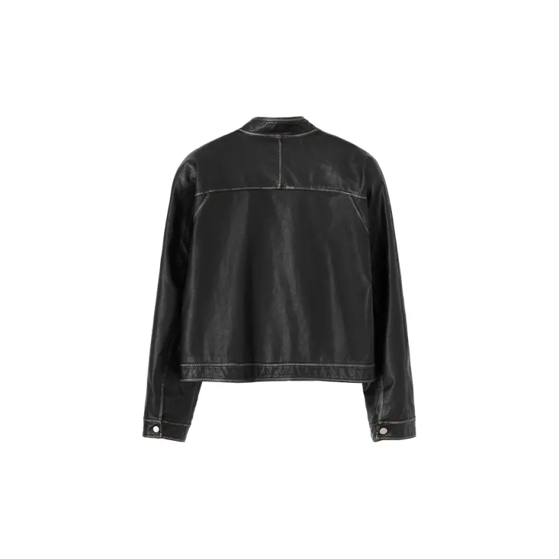 CONP Leather Jacket Unisex Black-1