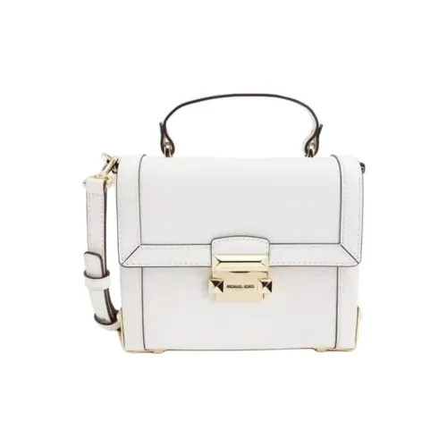 MICHAEL KORS Jayne Leather Shoulder Bag, Crossbody Bag, Handbag Small Size Women's Luminous White