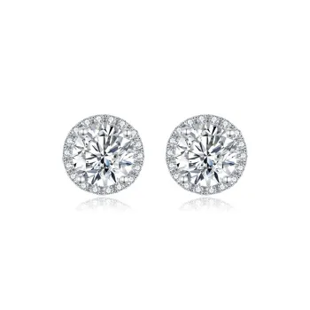 Vcixyou 925 Sterling Silver, Moissanite Stud Earrings Women's