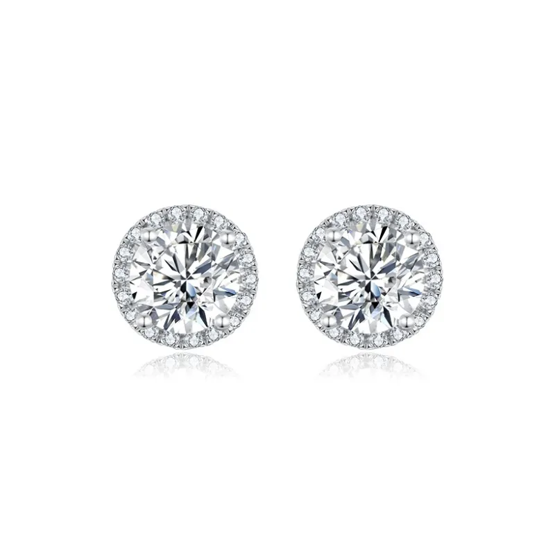 Vcixyou 925 Sterling Silver, Moissanite Stud Earrings Women's-0