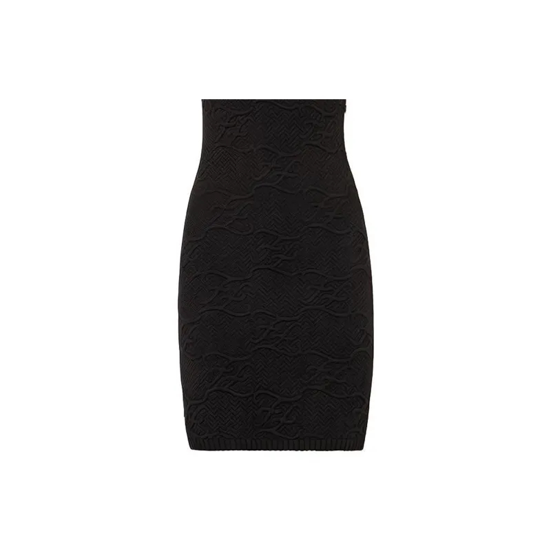 FENDI Sleeveless Dress Women's Black-5