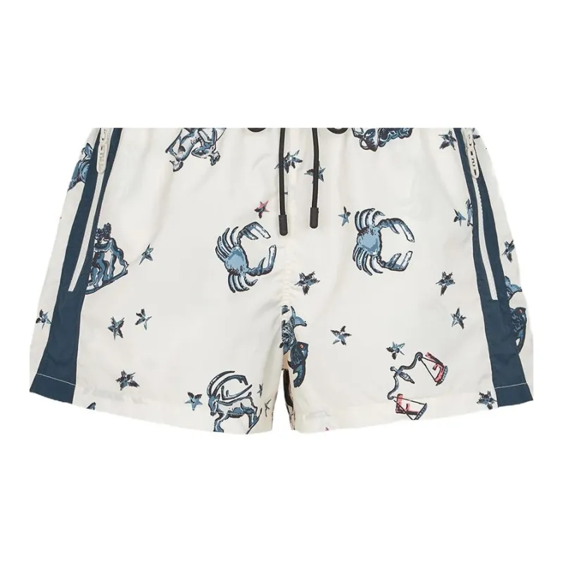 FENDI Swimming Shorts Men White-4