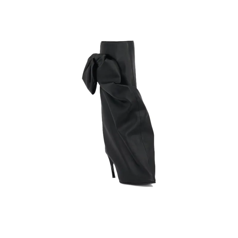 Alexander McQueen Armadillo Bow Boots 'Black' Women's-2