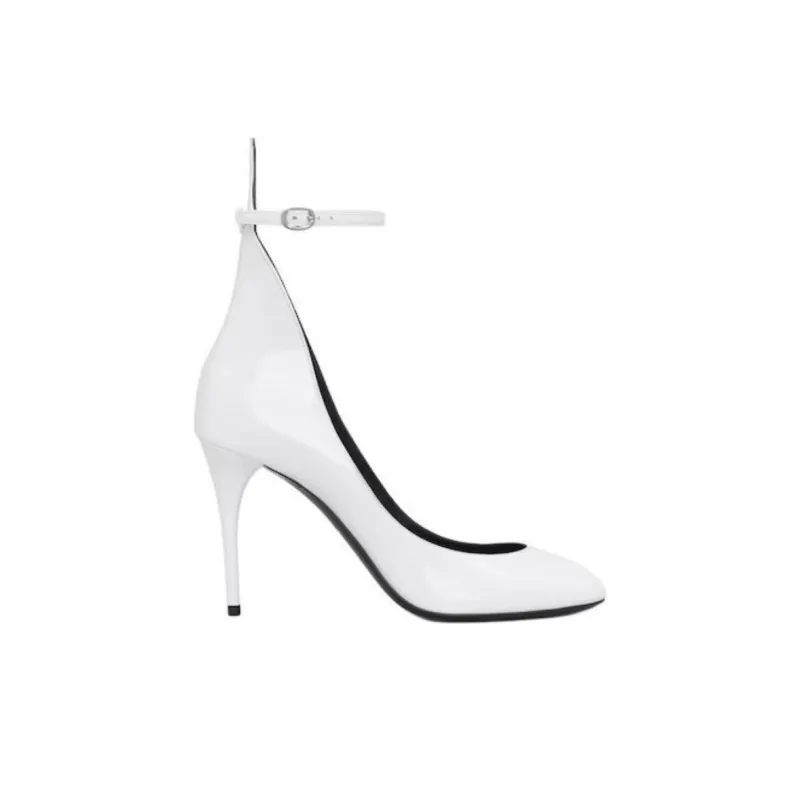 Alaia Decolete Slim Heel High Heels 9cm Women's White-1