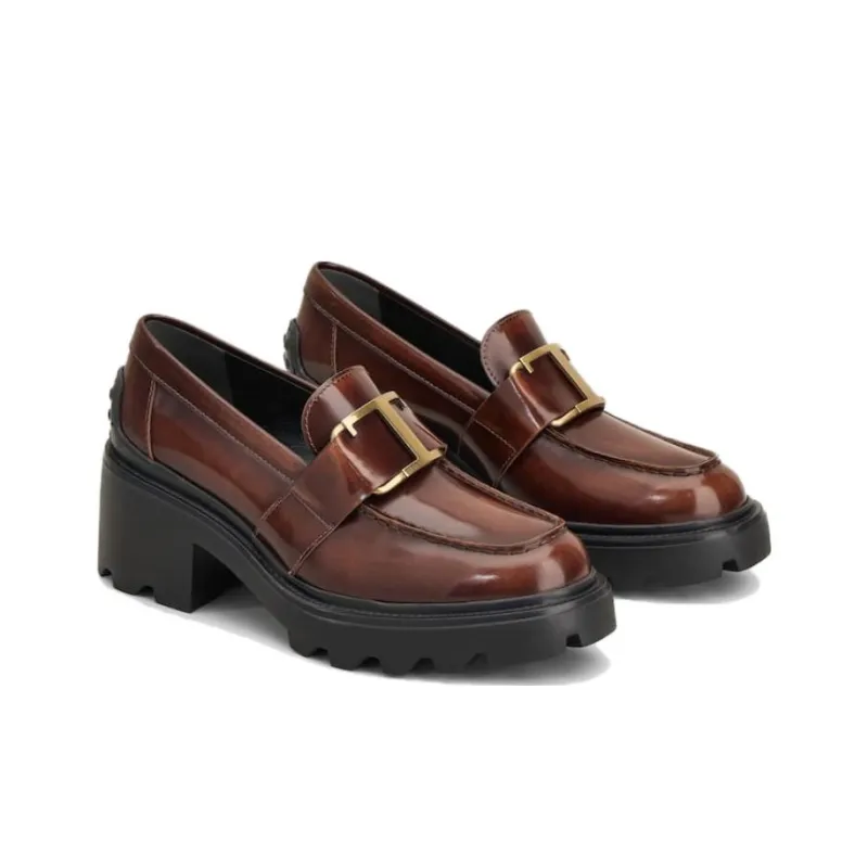 TOD'S Block Heel Loafers Women's-2