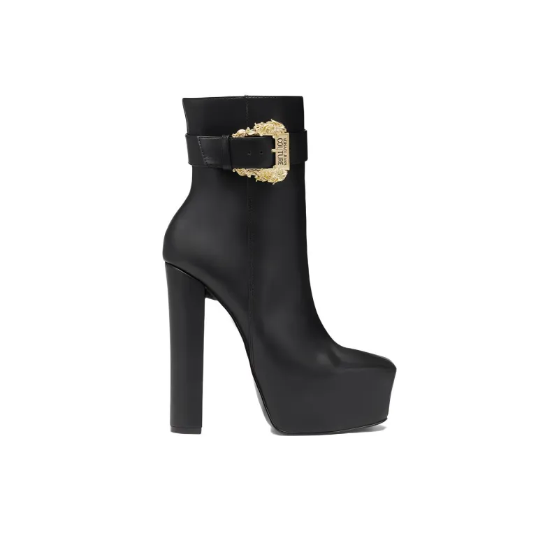 VERSACE JEANS Couture Barocco-buckle 140mm Platform Boots-1