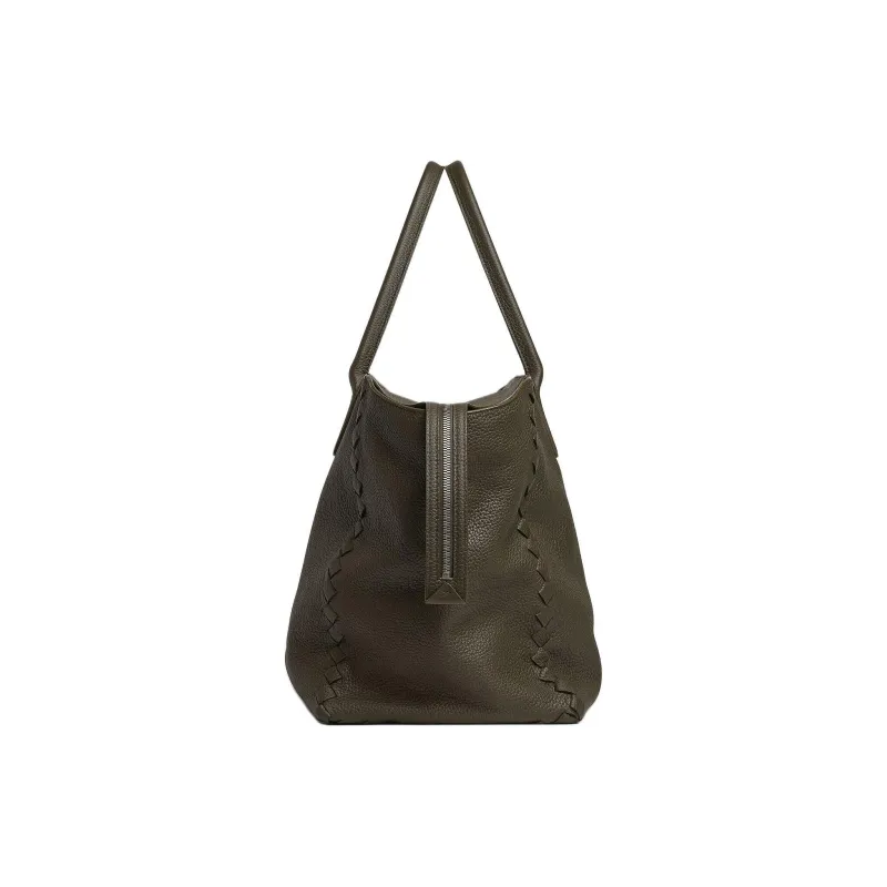 Bottega Veneta Intrecciato Calfskin Tote Bag Shopping Bag Handbag Large Size Men's Persimmon-1