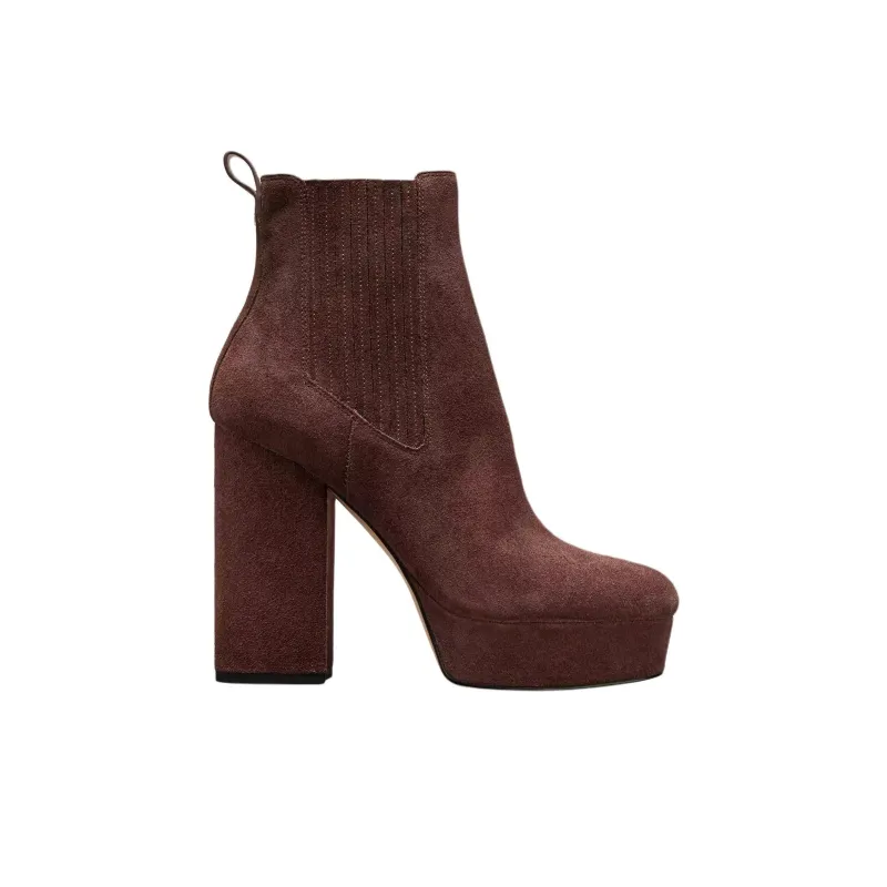 COACH Ivette Short Chelsea Boots 11.5cm Women's Brown-1