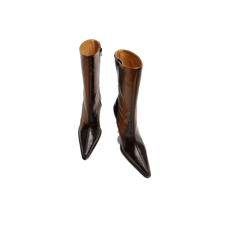 MIISTA Ankle Boots 9cm Women's Brown-1