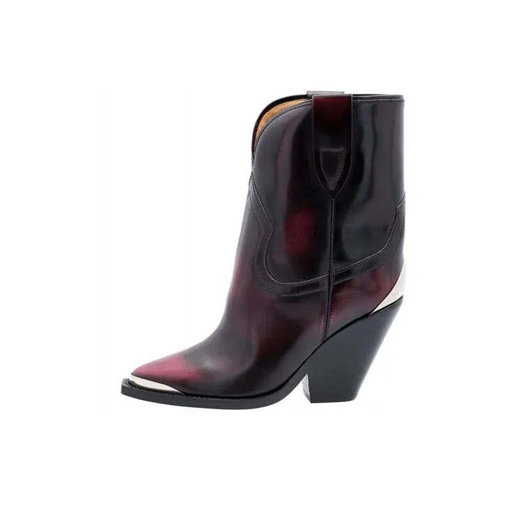 ISABEL MARANT Leyane Ankle Boots Women's Black Red-0