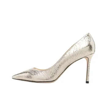 Jimmy Choo ROMY Slim Heel High Heels 8.5cm Women's Gold