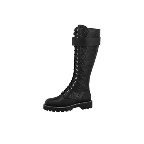 LOUIS VUITTON Territory Knee high Boots Women's Black