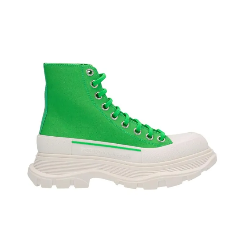 Alexander McQueen Tread Slick Boot Bright Green White Women's-1