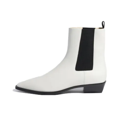 JONATHAN SIMKHAI Short Mid-Calf Chelsea Boots Women's White