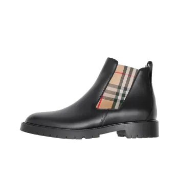 Burberry Vintage Ankle Length Chelsea Boots Men's Black