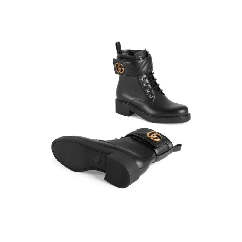 GUCCI Women's Ankle Boot 'Double G Black' Women's-4