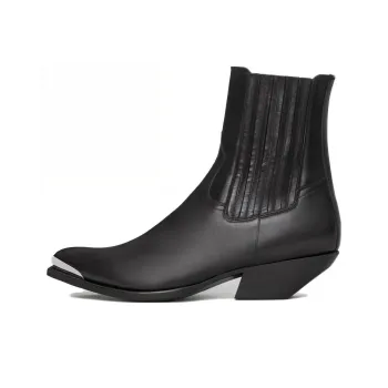 CELINE Short Chelsea Boots 4cm Women's Black