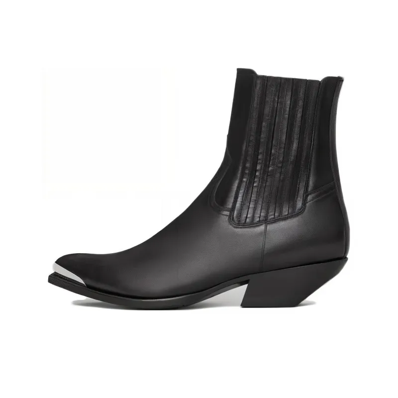CELINE Short Chelsea Boots 4cm Women's Black-0