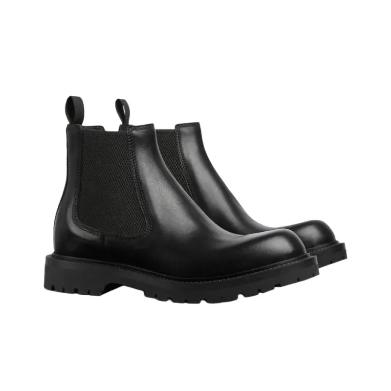 GUCCI Short Chelsea Boots Men's Black-2