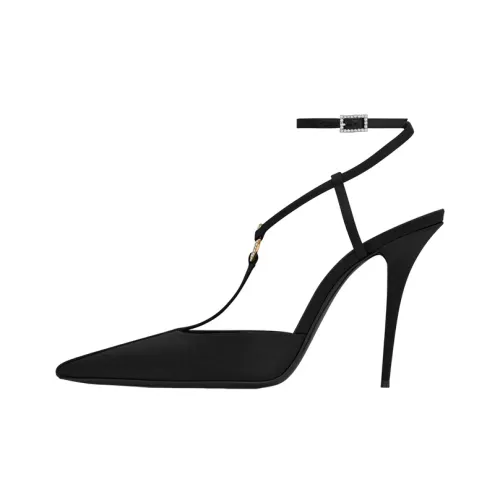 SAINT LAURENT Luna 105mm Leather Pumps