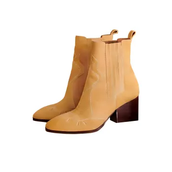 Sezane Short Chelsea Boots Women's Brown