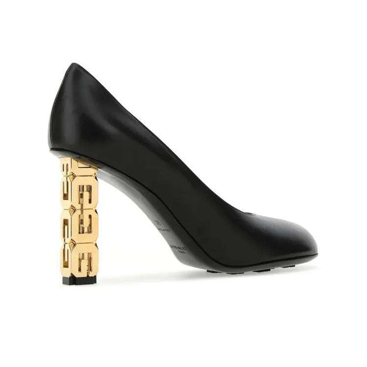 Givenchy G Cube Irregular Heel High Heels 9cm Women's Black-2