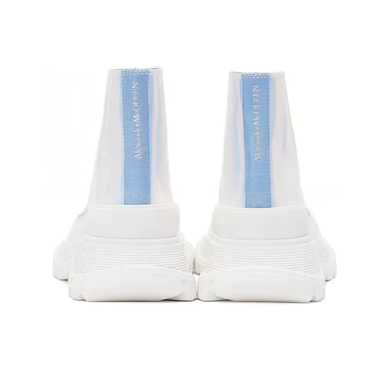 Alexander McQueen Silver Holographic Tread Slick Platform High Sneakers 'White Multi' Women's-4