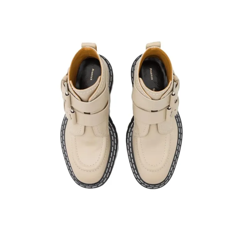 PROENZA SCHOULER Leather Buckle Boots-4