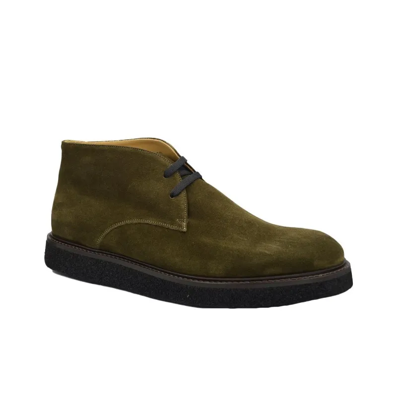 CORNELIANI Ankle Boots Men's Olive Green-2