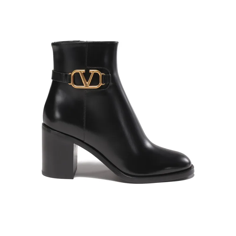 Valentino VLogo Plaque Heeled Ankle Boots Women's-1