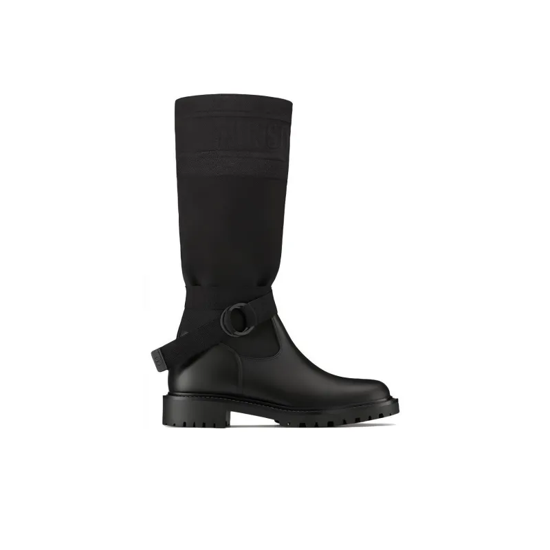 DIOR D Major Knee high Boots Women's Black-1