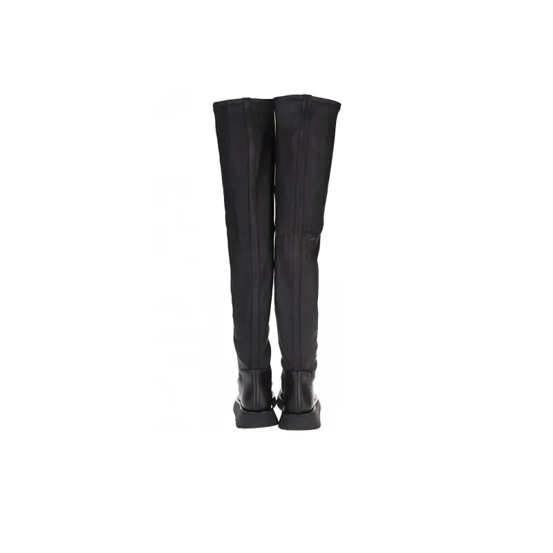 RICK OWENS/RO Creeper Para Stocking Knee-high Boots Women's Black-3