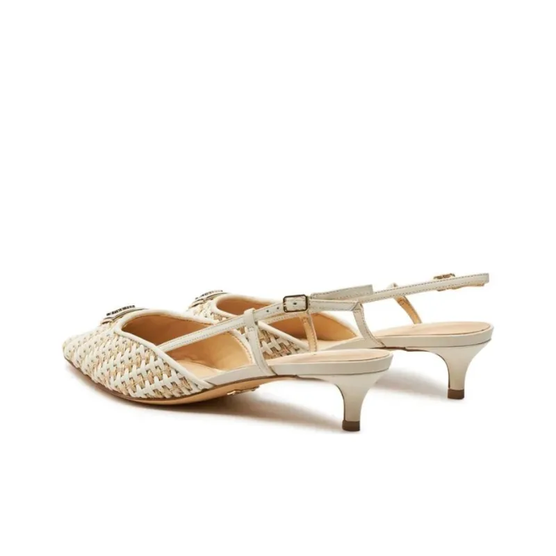 GUESS Slim Heel High Heels 4cm Women's Beige-2