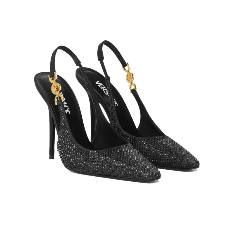 VERSACE Medusa '95 Crystal Slingback Pumps-2