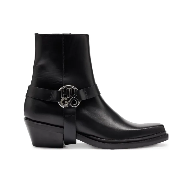 HUGO BOSS Ankle Boots 5cm Women's Black-1