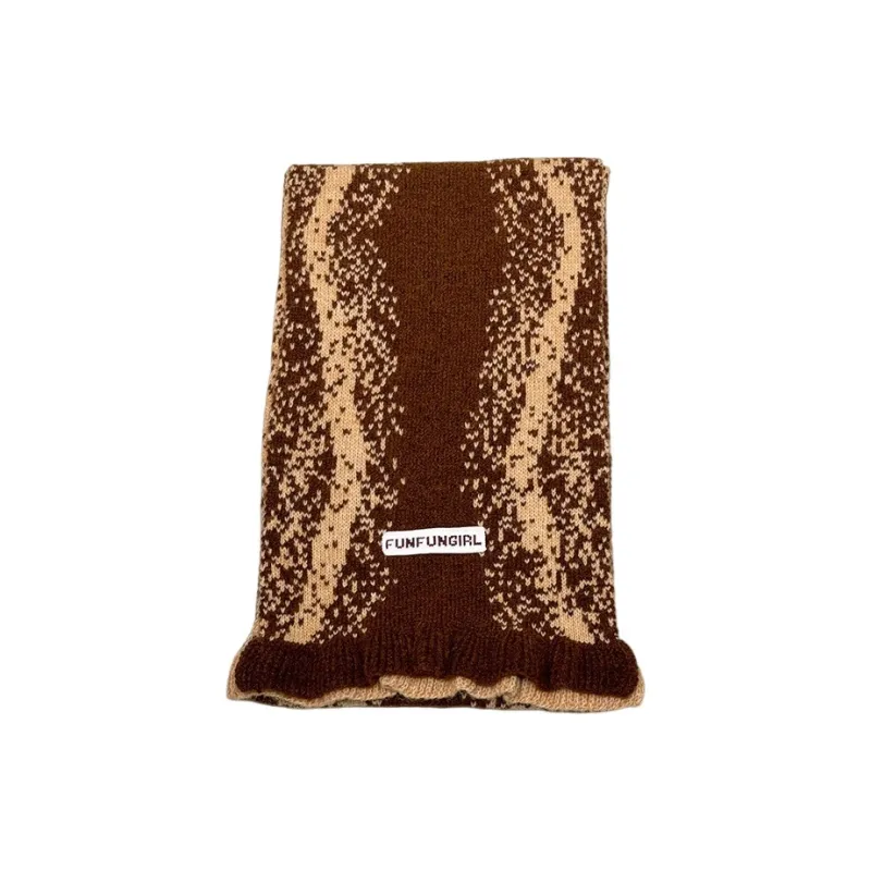 PISHUSHU Wool Blend Knit Scarves Unisex-2