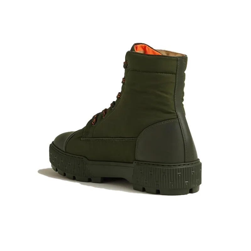 HERMES Fresh Ankle Boots Men's Forest Green-3