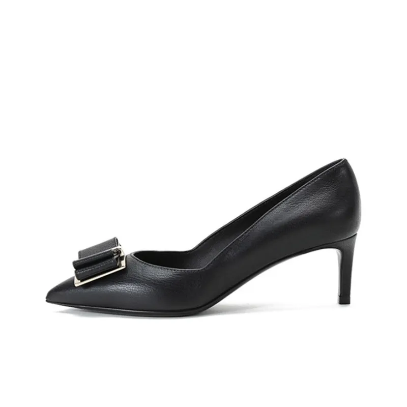 FERRAGAMO Slim Heel High Heels 5.5cm Women's Black-0