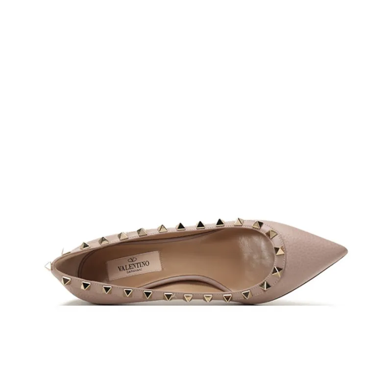 Valentino Slim Heel High Heels 5cm Women's Gray Pink-4