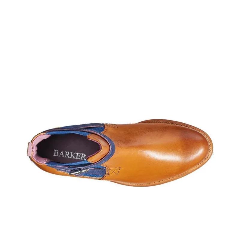 BARKER Alexandra Short Chelsea Boots Women's Brown Blue-3