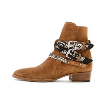 AMIRI Women's Bandana Buckle Boot 'Brown Black'