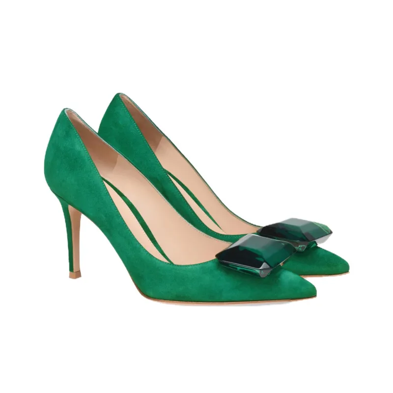 GIANVITO ROSSI Jaipur 85mm Gemstone Pumps-2