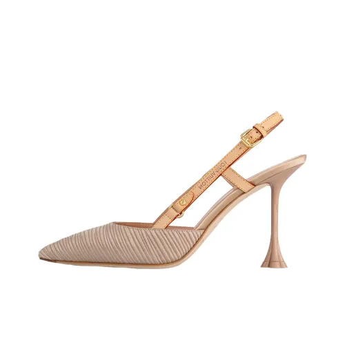 LOUIS VUITTON Blossom Irregular Heel High Heels 9.5cm Women's Light Brown
