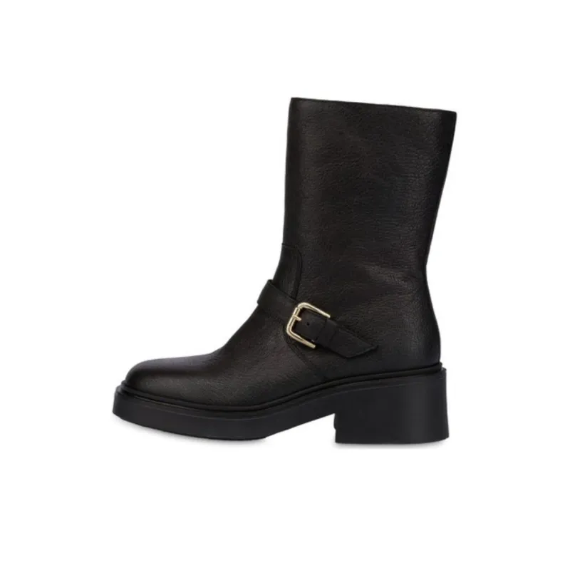 Pollini Free Time Madras Ankle Boots 6cm Women's Black-0