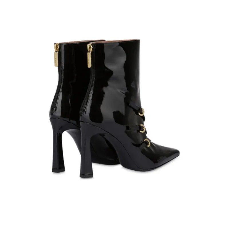 Pollini Ankle Boots 10cm Women's Black-3