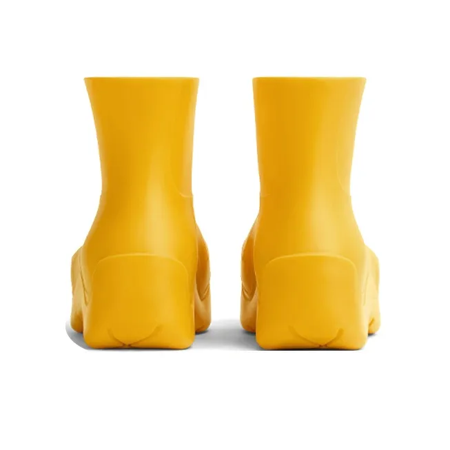 Bottega Veneta Puddle Rain Boots Ankle Boots Women's Yellow-4