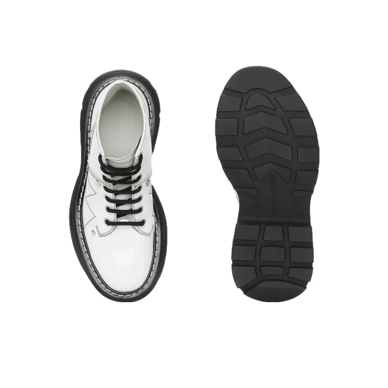 Alexander McQueen Tread Slick Boot 'Ivory Black' Women's-4